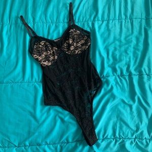 FashionNova Black Lace Bodysuit